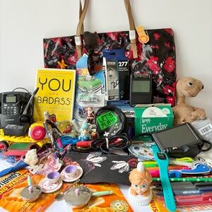 Junk Drawer Lot 5lbs Electronics Household Toys Misc GPS Vintage Modern